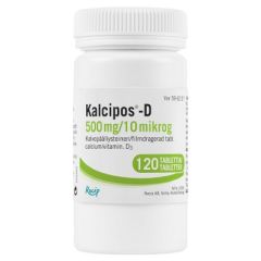 KALCIPOS-D tabletti, kalvopäällysteinen 500 mg/10 mikrog 120 kpl
