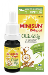 Minisun D-vitamiini Oliiviöljy tipat 10 ml