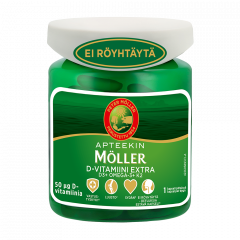 Apteekin Möller D-vitamiini Extra D3+Omega-3+K2 60 KAPS